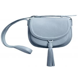 Дизайнерская сумка из кожи Vivien голубая