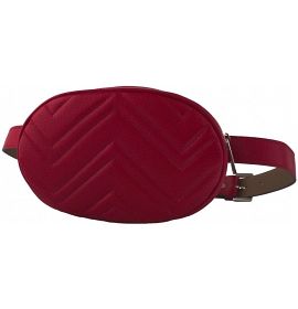 Красная сумка на пояс из кожи Vibes